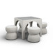 Tomlin - Game Table And Ottoman Set