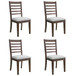Upholstered Armless Chairs With High Ladder Back