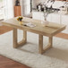 Farmhouse Wooden Kitchen Table With Removable Leaf