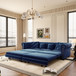 3 In 1 Convertible Sleeper Sofa Bed With Movable Ottoman