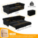3 In 1 Convertible Sleeper Sofa Bed With Movable Ottoman