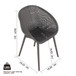 2 Piece Durable Single Chair With Hollow Out Design