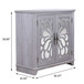Elegant Sideboard With 2 Acrylic Mirrored Doors, Adjustable Shelf Storage