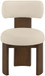 Atelier - Vegan Leather Upholstered Dining Chair (Set of 2) - Beige / Painted Brown