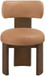 Atelier - Vegan Leather Upholstered Dining Chair (Set of 2) - Cognac / Painted Brown