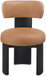 Atelier - Vegan Leather Upholstered Dining Chair (Set of 2) - Cognac / Painted Black
