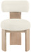 Atelier - Vegan Leather Upholstered Dining Chair (Set of 2) - Cream / Painted Natural
