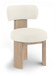 Atelier - Vegan Leather Upholstered Dining Chair (Set of 2) - Cream / Painted Natural