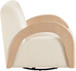 Neria - Chenille Fabric Upholstered Swivel Accent Chair - Cream / Painted Natural
