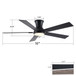 Low Profile Flush Mount Intergrated LED Ceiling Fan With Light And Reversible Quiet Motor
