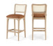 Atrium - Upholstered Bar Stool (Set of 2) - Brushed Natural Frame
