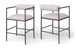 Axis - Linen Textured Beige Fabric Upholstered Counter Stool (Set of 2)