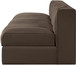 Rummi - Velvet Performance Fabric Upholstered 3 Piece Modular Armless Sofa