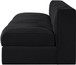 Rummi - Velvet Performance Fabric Upholstered 3 Piece Modular Armless Sofa