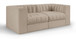 Rummi - Velvet Performance Fabric Upholstered 2 Piece Modular Loveseat