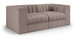 Rummi - Velvet Performance Fabric Upholstered 2 Piece Modular Loveseat