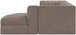 Rummi - Velvet Performance Fabric Upholstered 4 Piece Modular Sectional, With Reverse Corner Chair