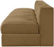 Rummi - Armless Velvet Performance Fabric Upholstered 4 Piece Modular Sofa