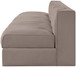 Rummi - Armless Velvet Performance Fabric Upholstered 4 Piece Modular Sofa