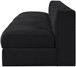 Rummi - Armless Velvet Performance Fabric Upholstered 4 Piece Modular Sofa