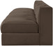 Rummi - Armless Velvet Performance Fabric Upholstered 4 Piece Modular Sofa