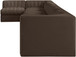 Rummi - Velvet Performance Fabric Upholstered 8 Piece Modular Sectional, L-Shaped (Right)