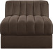 Rummi - Velvet Performance Fabric Upholstered Modular Armless Chair