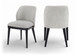 Valeo - Linen Textured Fabric Upholstered Dining Chair (Set of 2) - Painted Black Base