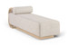 Zephyr - Linen Textured Fabric Upholstered Chaise - Painted Natural Base