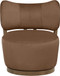 Elara - Velvet Upholstered Swivel Accent Chair - Stained Brown