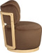 Elara - Velvet Upholstered Swivel Accent Chair - Stained Natural