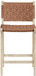 Entwine - Vegan Leather Upholstered Counter Stool - Painted Natural