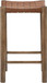 Entwine - Vegan Leather Upholstered Backless Counter Stool - Painted Brown