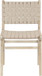 Entwine - Vegan Leather Upholstered Dining Chair - Painted Natural