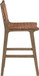 Entwine - Vegan Leather Upholstered Counter Stool - Painted Brown