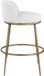 Ferro - Performance Fabric Upholstered Bar Stool - Antique Brass