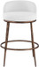 Ferro - Performance Fabric Upholstered Bar Stool - Antique Bronze