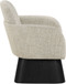 Marlowe - Linen Textured Fabric Upholstered Swivel Accent Chair - Stained Black