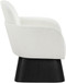 Marlowe - Linen Textured Fabric Upholstered Swivel Accent Chair - Stained Black