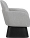 Marlowe - Linen Textured Fabric Upholstered Swivel Accent Chair - Stained Black