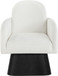 Marlowe - Linen Textured Fabric Upholstered Swivel Accent Chair - Stained Black