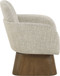 Marlowe - Linen Textured Fabric Upholstered Swivel Accent Chair - Stained Brown