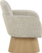 Marlowe - Linen Textured Fabric Upholstered Swivel Accent Chair - Stained Natural