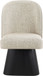 Marlowe - Linen Textured Fabric Upholstered Swivel Dining Side Chair - Stained Black