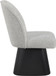 Marlowe - Linen Textured Fabric Upholstered Swivel Dining Side Chair - Stained Black