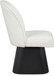 Marlowe - Linen Textured Fabric Upholstered Swivel Dining Side Chair - Stained Black