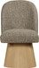 Marlowe - Linen Textured Fabric Upholstered Swivel Dining Side Chair - Stained Natural