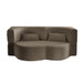 Floor Convertible Sleeper Sofa Bed With 2 Pillows