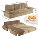 King Size Pull Out Sofa Bed, 3 In 1 Convertible Multifunctional