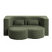 Convertible Foam-Filled Sleeper Sofa Bed With 2 Pillows